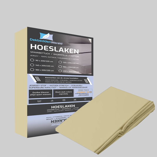 Hoeslaken Katoen Jersey - Cream