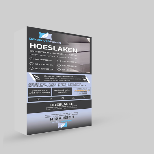 Hoeslaken Katoen Jersey - Light Grey