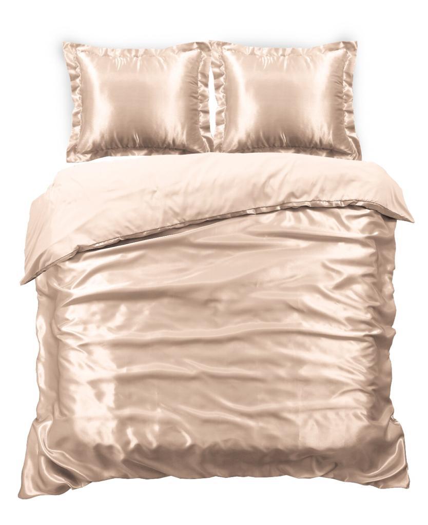Satijn Overtrek - Beige
