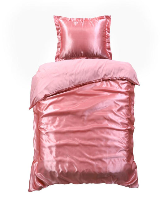 Satijn Overtrek - Rose (1 pers)