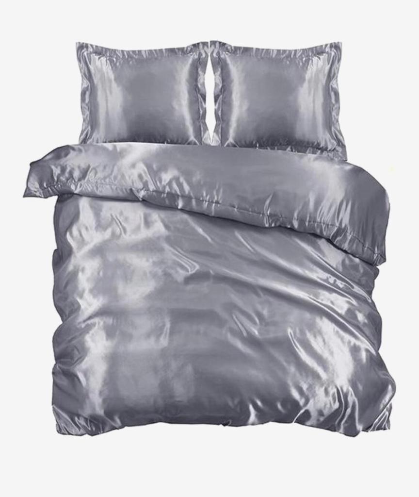 Satijn Overtrek - Light Grey