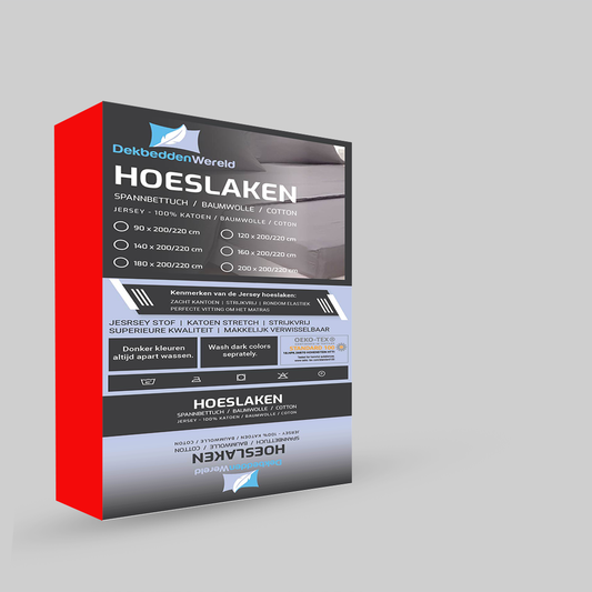 Hoeslaken Katoen Jersey - Red