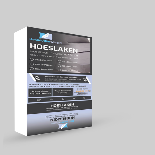 Hoeslaken Katoen Jersey - White