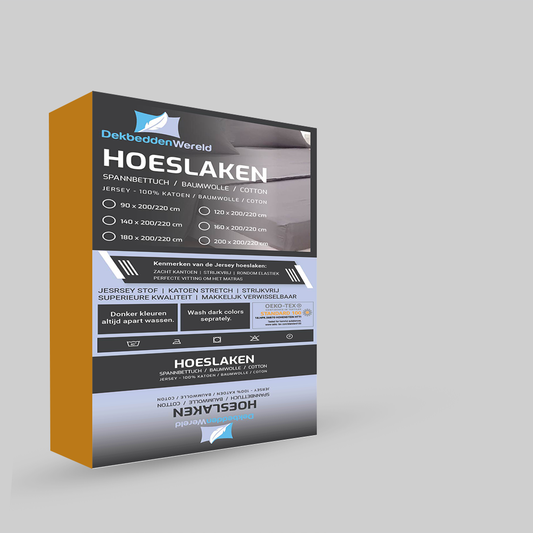 Hoeslaken Katoen Jersey - Yellow