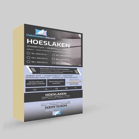 Hoeslaken Katoen Jersey - Taupe