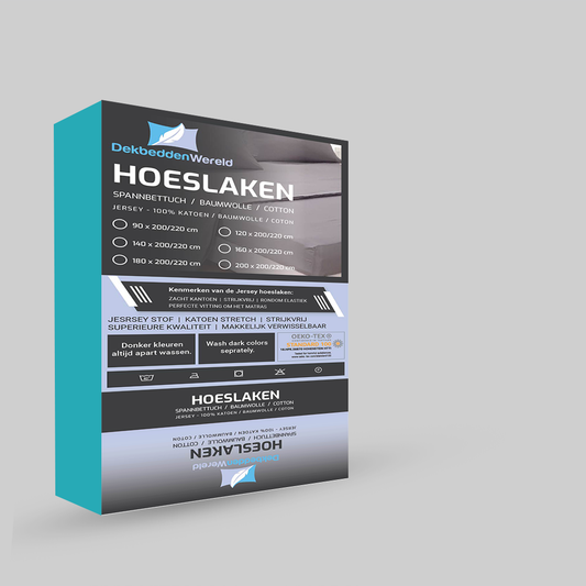 Hoeslaken Katoen Jersey - Turqoise